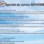 AGENDA DE CURSOS PARA NOVEMBRO oferta Cursos, Escolas de Aviação