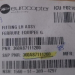  FITTINGLH ASSY FERRURE EQUIPEE G PN 360a87111200  |  Peças diversas