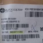  FITTING RH ASSY FERRURE EQUIPEE D PN 360a87111201  |  Peças diversas