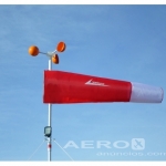 Biruta Estação + Anemômetro + leitor + Mastro 2,20m Vermelha  |  Aeroportos